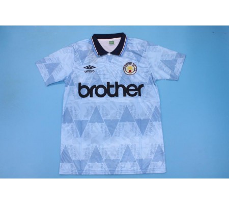 Manchester City 88-90 Home Soccer Jersey